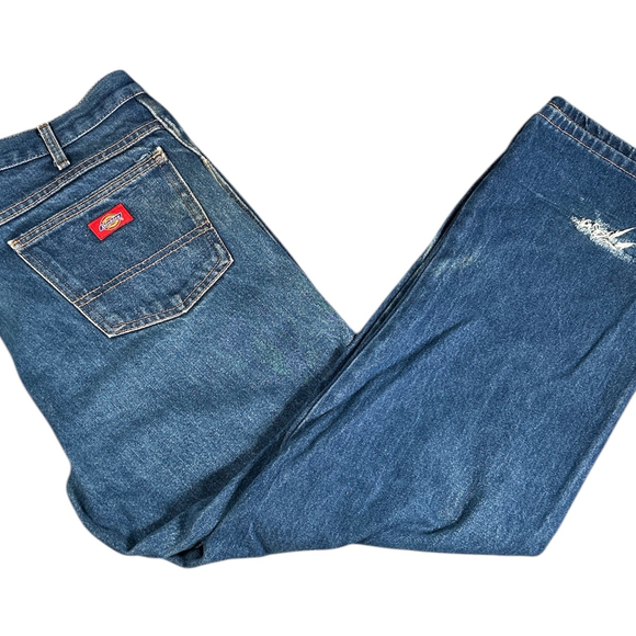 Dickies Distressed Blue Denim Jeans Men’s Sz 40x30 - Picture 1 of 7
